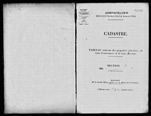 Etat de sections.