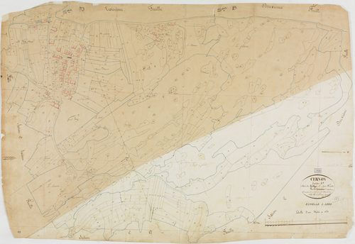 Cernon, section C, le Village, feuille 5.géomètre : Dussauget