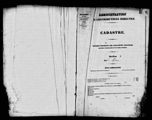Etat de sections.