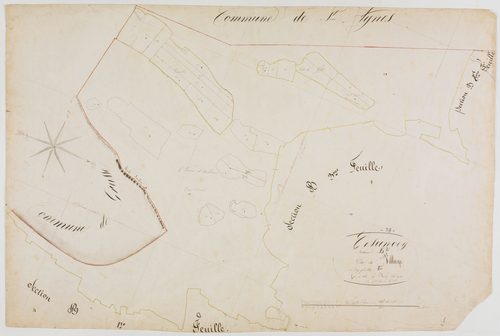 Cesancey, section B, le Village, feuille 2.géomètre : Olivier aîné
