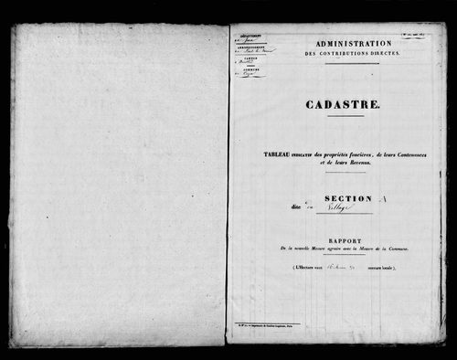 Etat de sections.