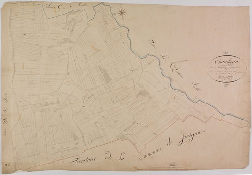 Chambéria, section D, Marsenay, feuille 3.géomètre : Chaunet François