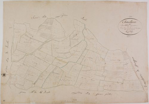 Chambéria, section B, Messia, feuille 5.géomètre : Chaunet François
