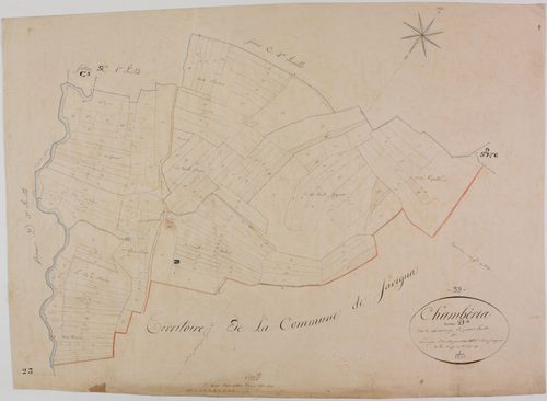 Chambéria, section D, Marsenay, feuille 4. géomètre : Chaunet [aîné?]