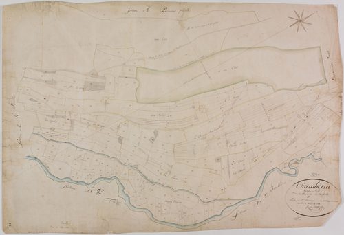 Chambéria, section A, Sancia, feuille 3.géomètre : Chaunet François