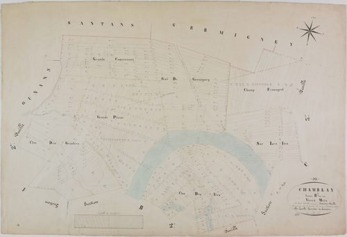 Chamblay, section B, les Vieux Meix, feuille 3.
