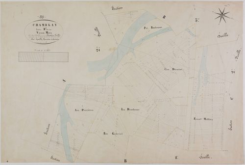 Chamblay, section B, les Vieux Meix, feuille 2.