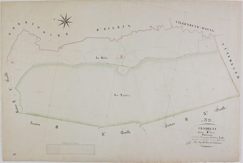 Chamblay, section H, Clairvans, feuille 4.