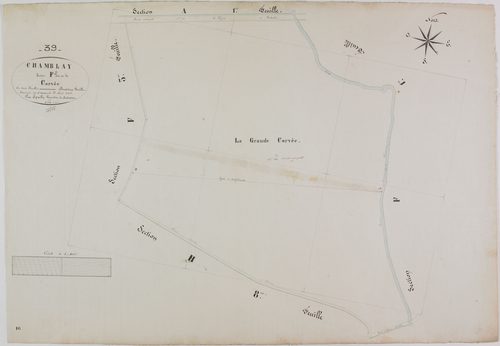 Chamblay, section F, la Corvée, feuille 2.