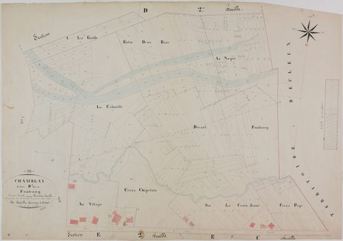 Chamblay, section D, Fontenoy, feuille 1.