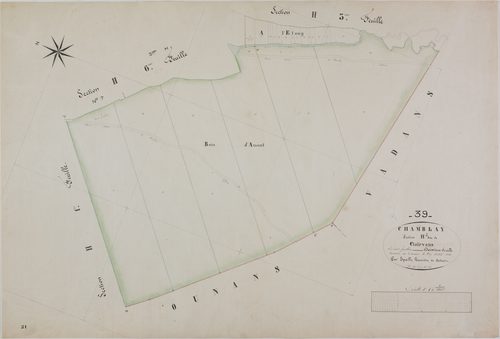 Chamblay, section H, Clairvans, feuille 2.