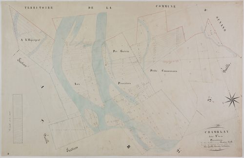 Chamblay, section A, les Perrières, feuille 2.