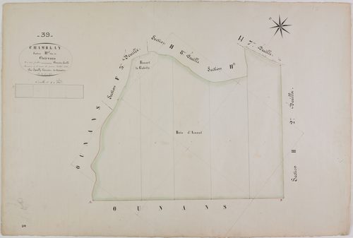 Chamblay, section H, Clairvans, feuille 1.