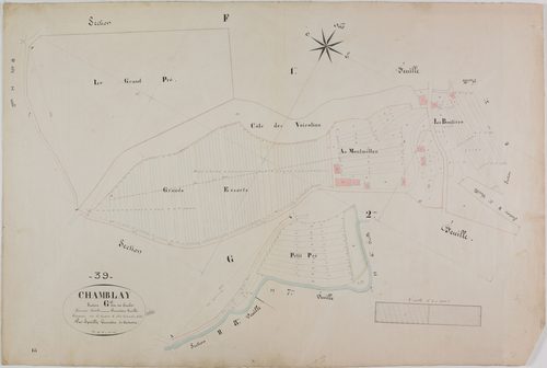 Chamblay, section G, les Enclos, feuille 1.