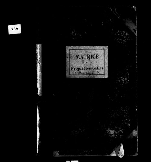 Matrice des propriétés bâties.