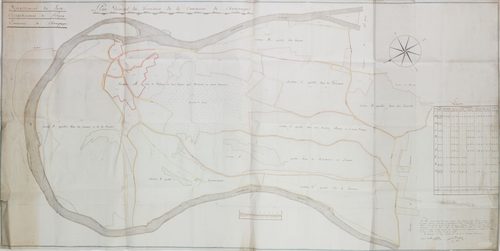 Champagne. Plan du livre foncier dressé par J. Baptiste Mercier, arpenteur.