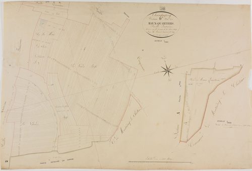 Champagney, section D, les Maux Quartiers, feuille 4.géomètre : Parent