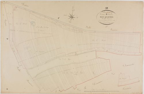 Champagney, section D, les Maux Quartiers, feuille 1.géomètre : Parent