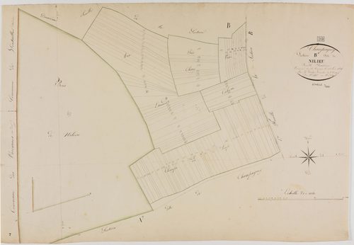 Champagney, section B, Nilieu, feuille 3.géomètre : Godefin