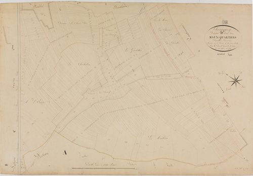 Champagney, section D, les Maux Quartiers, feuille 3.géomètre : Parent