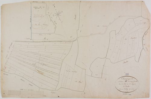 Champagnole, section B, de l'Est ou de Sappois, feuille 2.