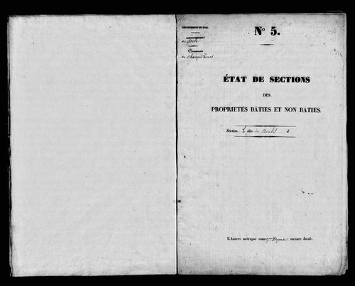 Etat de sections.