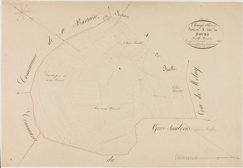 Champdivers, section A, le Doubs, feuille 1.géomètre : Duchesne cadet