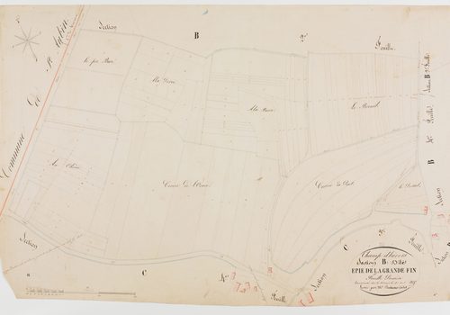 Champdivers, section B, Epie et la Grand Fin, feuille 1.géomètre : Duchesne cadet