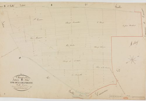 Champdivers, section B, Epie et la Grande Fin, feuille 3.géomètre : Duchesne cadet