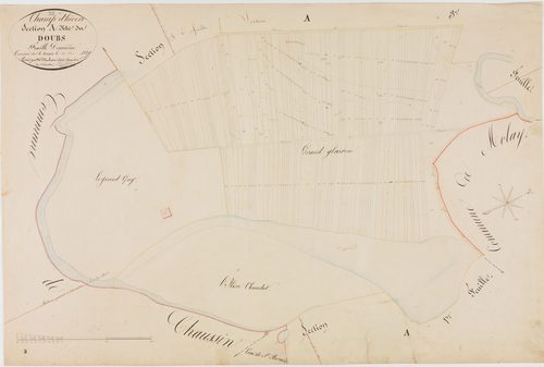 Champdivers, section A, le Doubs, feuille 2.géomètre : Duchesne cadet