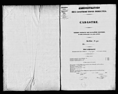 Etat de sections.