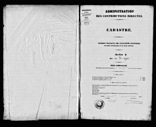 Etat de sections.