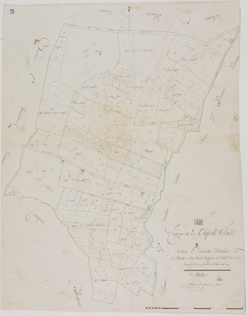Chapelle-Voland, section E, les Brantus et les Bois Bochi, feuille 2.géomètre : Lebeaud cadet et Lebeaud aîné