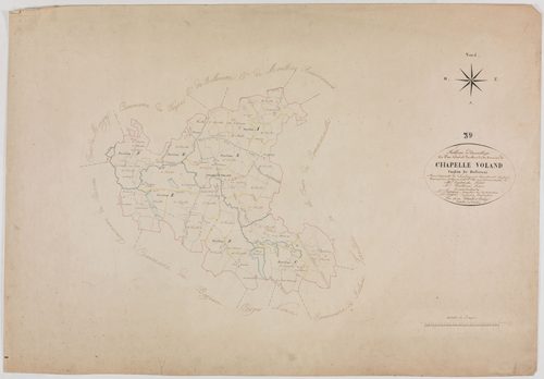 Chapelle-Voland, tableau d'assemblage.géomètre : Lebeaud et Tabey