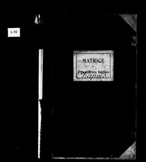 Matrice des propriétés bâties.