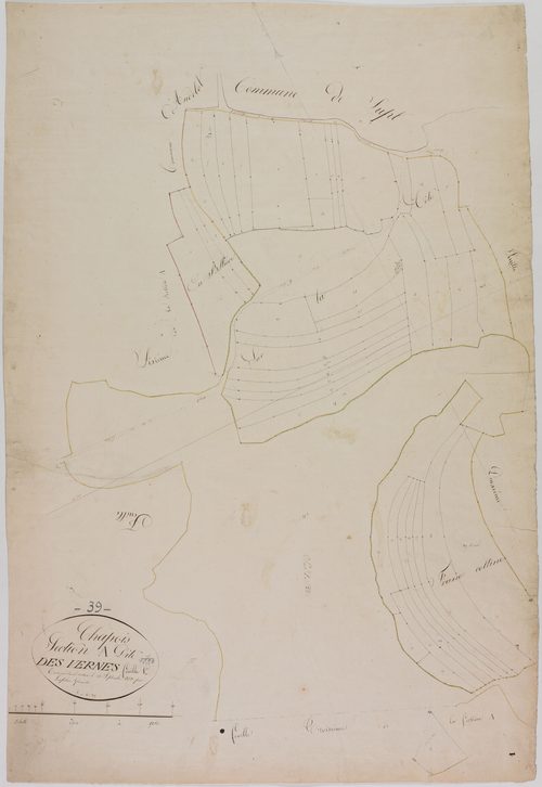 Chapois, section A, les Vernes, feuille 1.
