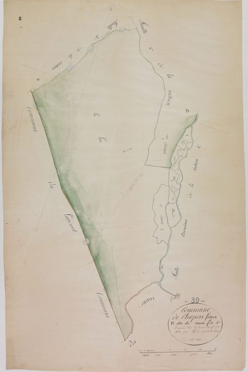Chapois, section B, le Village, feuille 4.