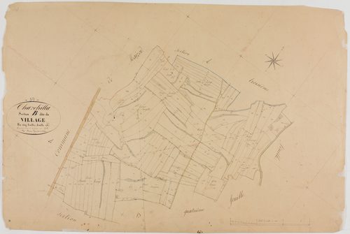 Charchilla, section B, le Village, feuille 5.géomètre : Deniset