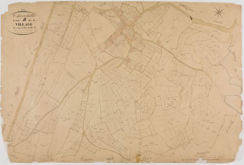 Charchilla, section B, le Village, feuille 3.géomètre : Deniset