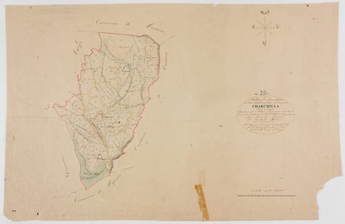 Charchilla, tableau d'assemblage.géomètre : Deniset