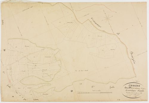 Charcier, section D, la Charue, feuille 3.géomètre : J. Singey