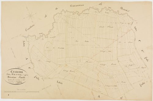 Charcier, section A, Dudon, feuille 2.géomètre : J. Singey