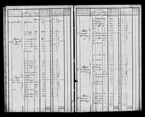 Etat de sections et matrice foncière.