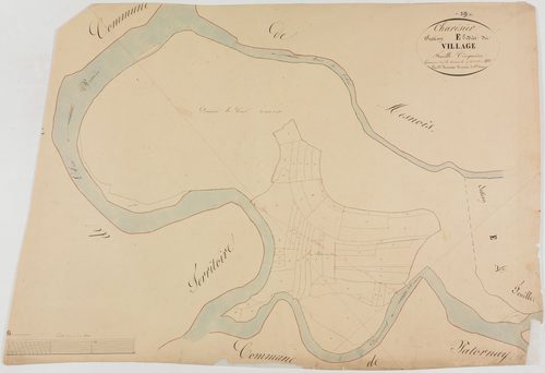Charézier, section E, le Village, feuille 5.géomètre : Renardet