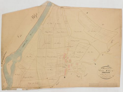 Charézier, section A, Liefnans, feuille 2.géomètre : Renardet