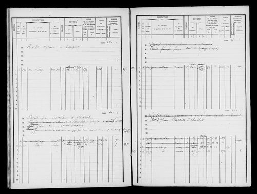 Matrices des propriétés bâties.
