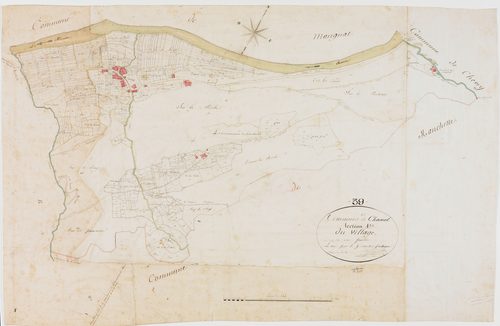 Chassal, section A , le Village, feuille unique.géomètre : Grenot