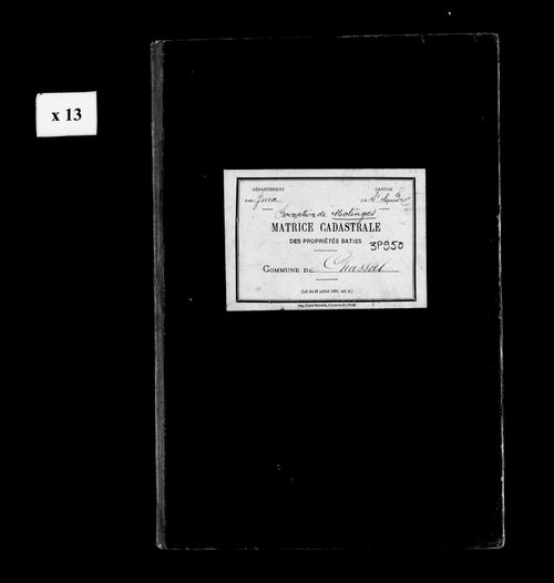 Matrices des propriétés bâties.
