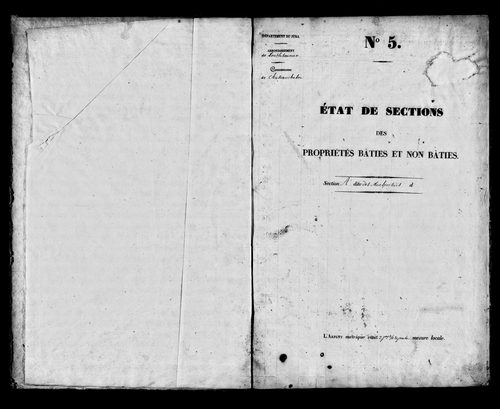 Etat de sections.