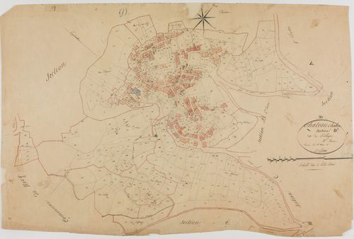 Château-Chalon, section D, le Village, feuille 2.géomètre : Rosset